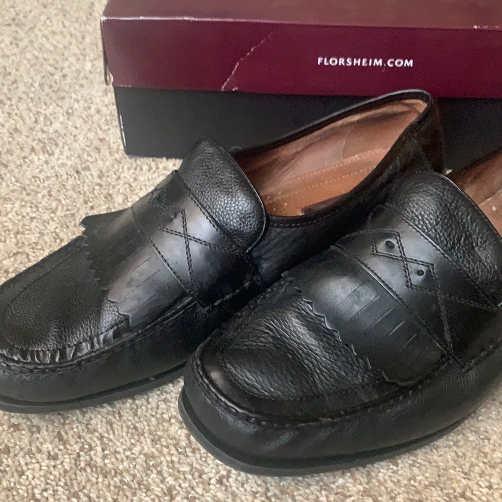 Florsheim Black Men’s Loafers Size 12 With Box Great Condition